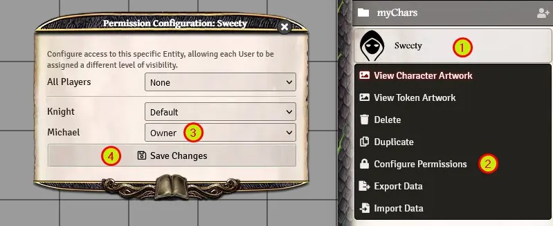 Actor permissions